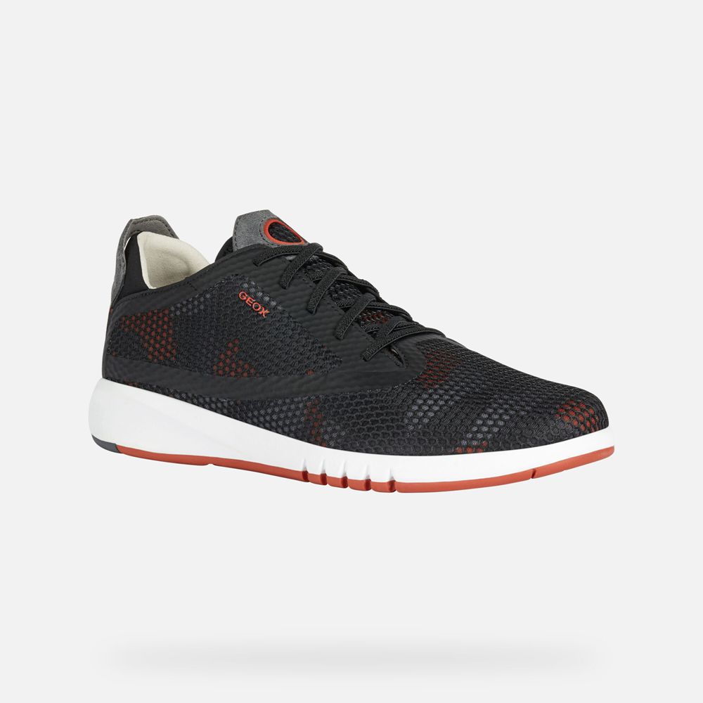 Geox Erkek Spor Ayakkabı Lacivert/Kırmızı - Aerantis - QEU-769384